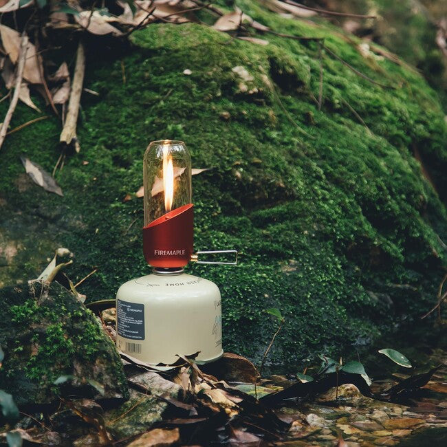 Fire Maple газова лампа з боросилікатного скла, червона