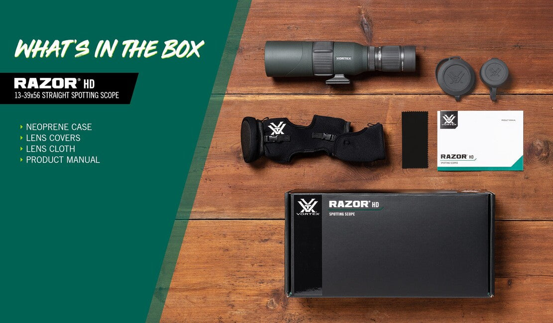 Vortex Optics Razor® HD прямий спостережний телескоп 13-39x56