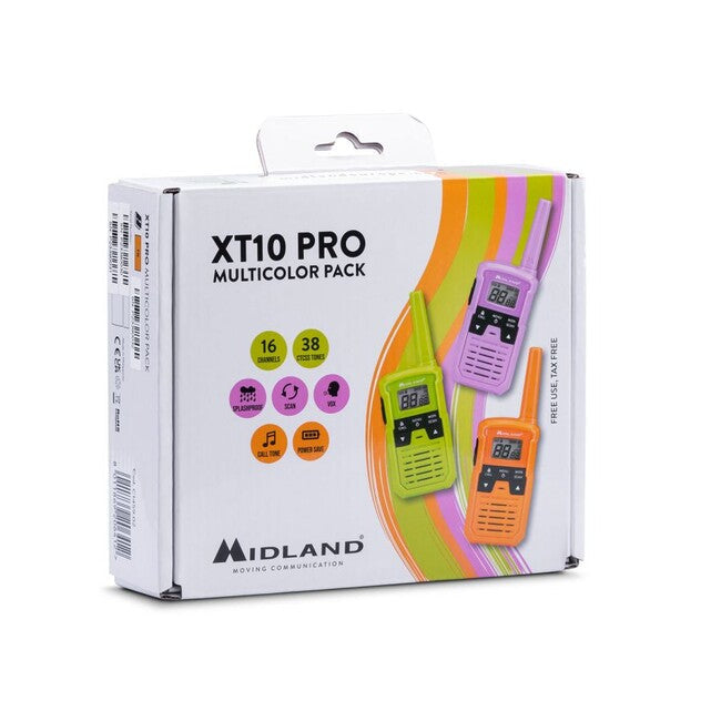 Midland XT10 PRO набір зовнішніх радіостанцій, багатокольоровий