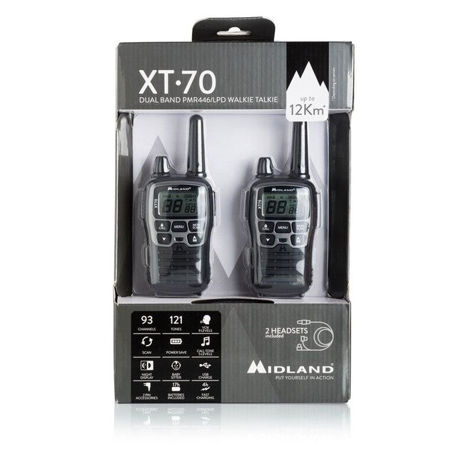 Midland PMR XT70 портативна радіостанція - 2 шт.