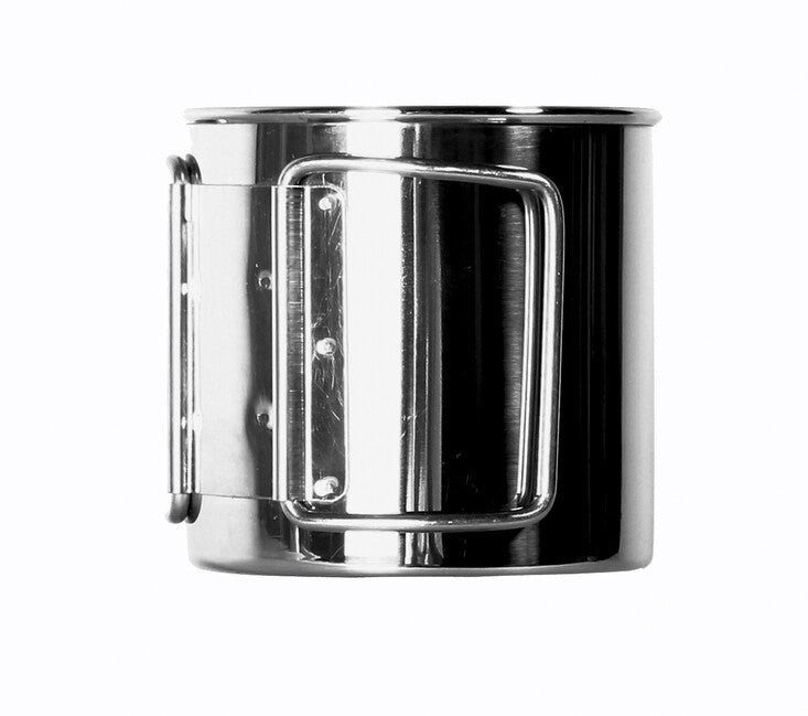BasicNature Space Safer Mini кухок з нержавіючої сталі зі складною ручкою 0,35 л