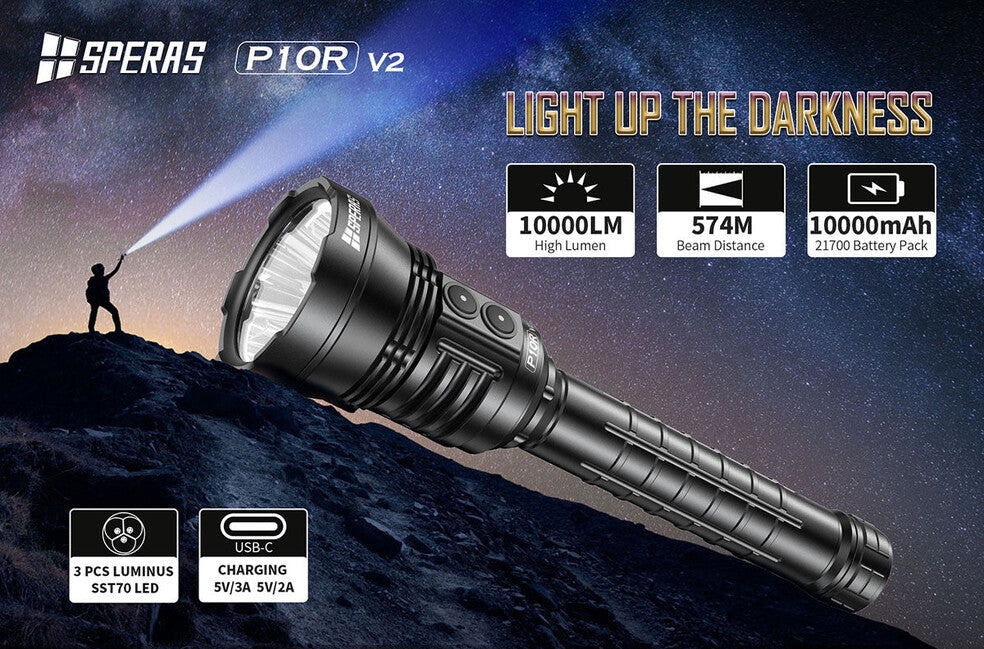 Speras P10R V2 акумуляторний LED ліхтар 10000LM