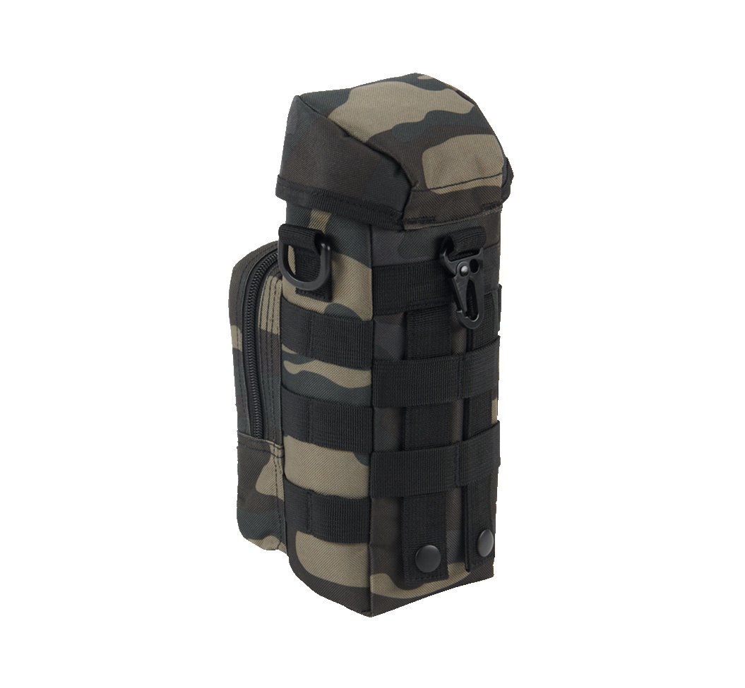 Brandit Molle II obal na fľašu s kapsičkou, darkcamo