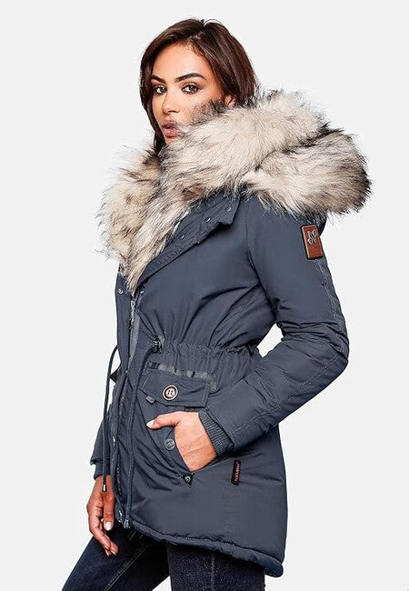 Navahoo softshell куртка зимова жіноча s з капюшоном, синя