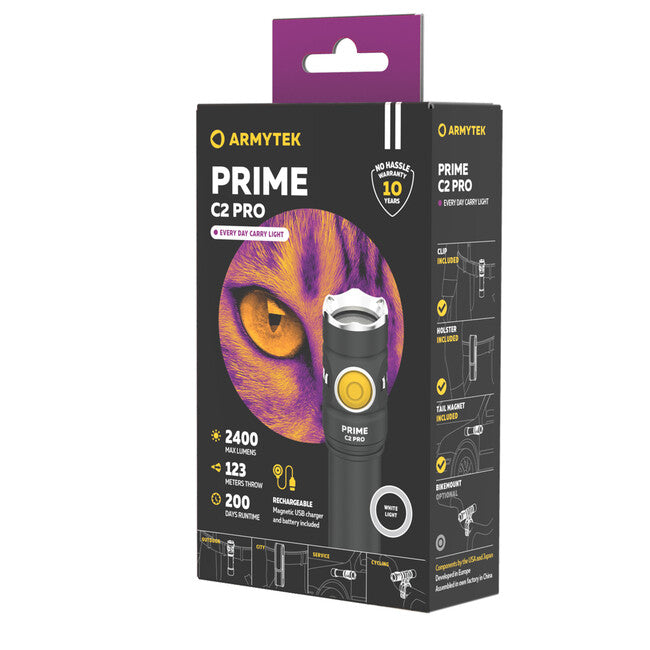 ArmyTek Prime C2 Pro LED кишеньковий ліхтар акумуляторний 2400 лм 68 г