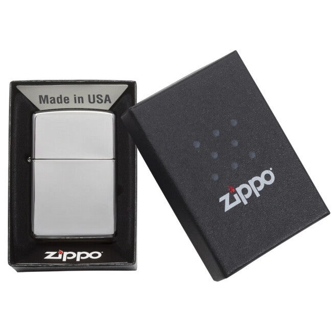 Zippo запальничка бензинова, high polish chrome