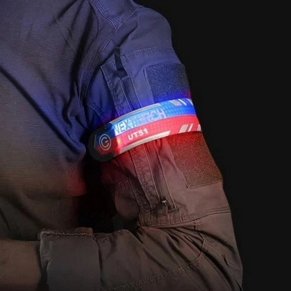 NexTorch® UT51 мигаюча безпечна стрічка, червоно-синя