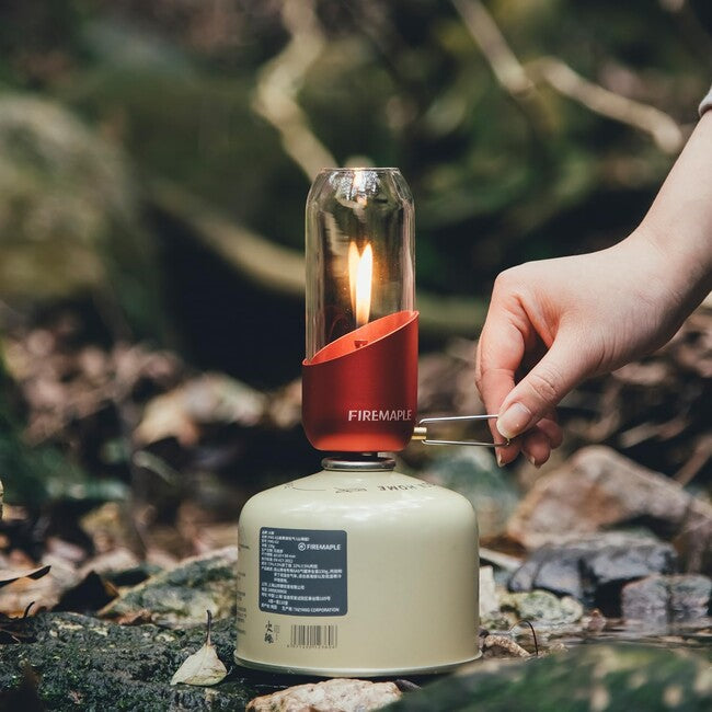 Fire Maple газова лампа з боросилікатного скла, червона