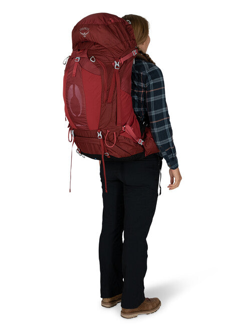OSPREY Aura AG 65 туристичний рюкзак, berry sorbet червоний