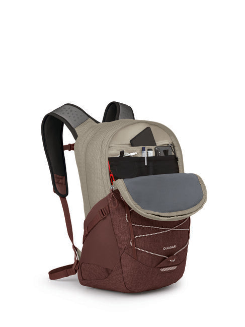 OSPREY Quasar 28 міський рюкзак, sawdust загарний/raisin червоний