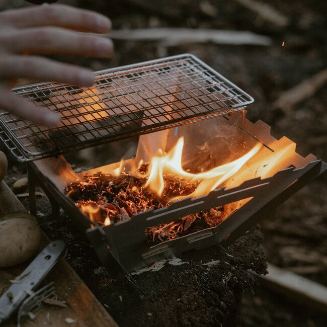 Fire Maple Maverick складне вогнище на дрова з грилем, підставкою та 4 панелями