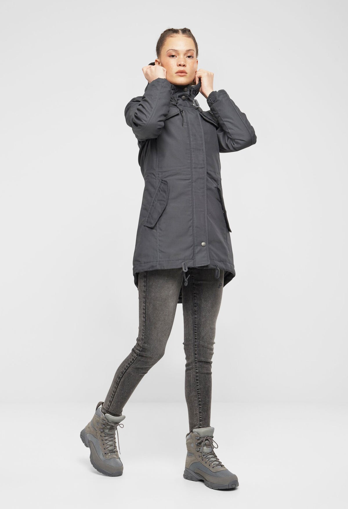Brandit Marsh dámska lake parka zimná bunda s kapucňou, Anthracite