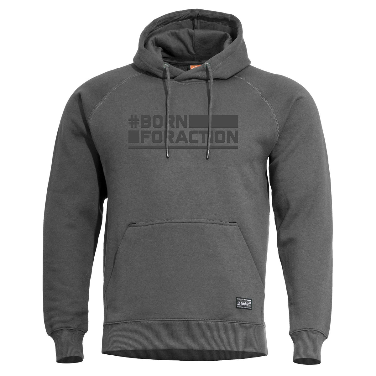 Pentagon толстовка з капюшоном Born For Action, попелястий сірий