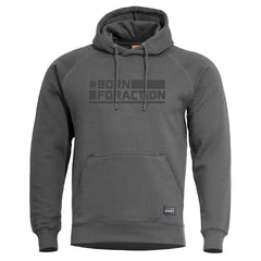 Pentagon толстовка з капюшоном Born For Action, попелястий сірий