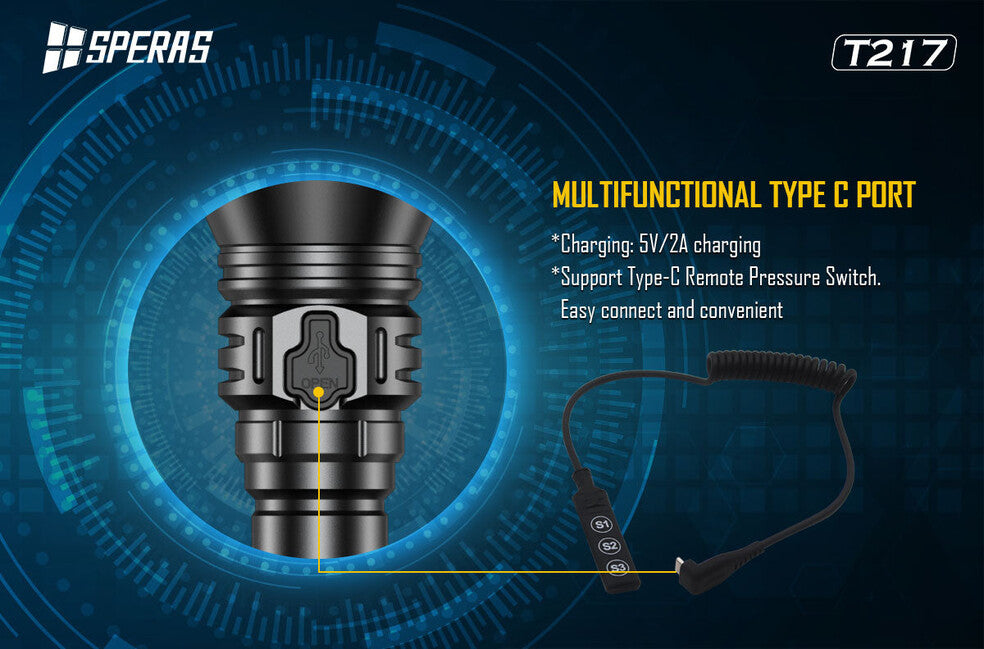 Speras T217 мисливський ліхтар 1400LM 1400M