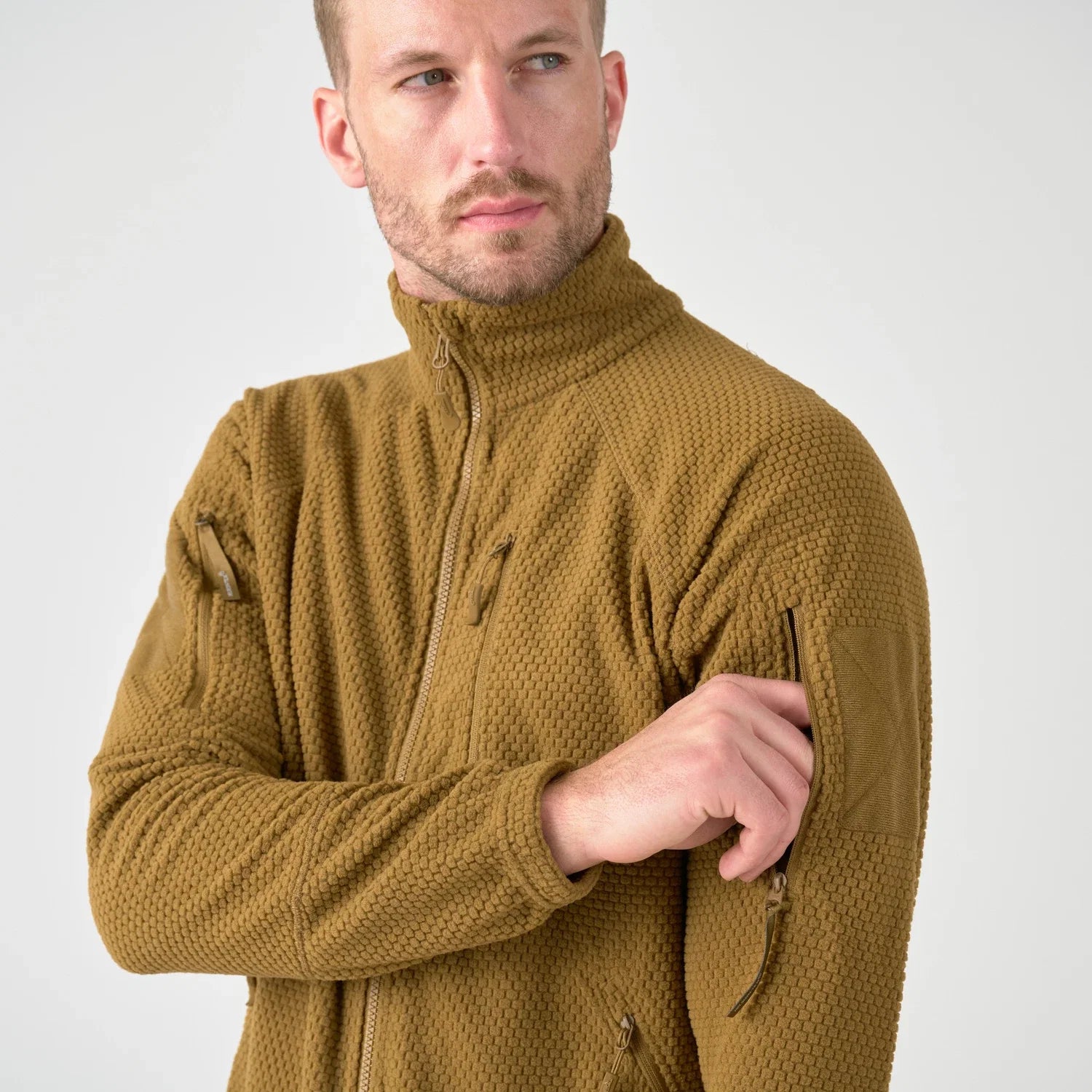 Helikon-Tex Alpha Tactical flisová bunda, coyote – detail 4
