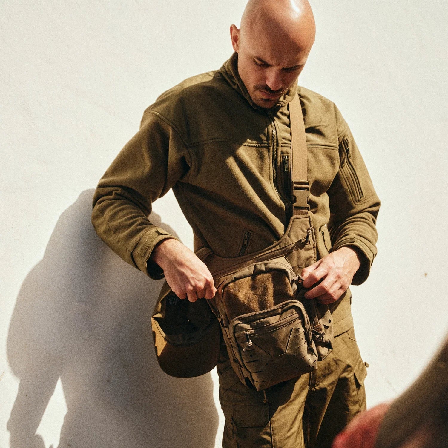 Helikon-Tex Classic Army flisová spevnená bunda, čierna – v použití 1