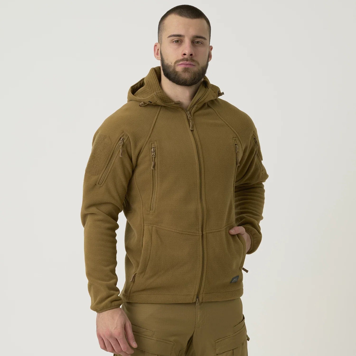 Helikon-Tex Patriot Mk 2 bunda Hybridný fleece, Shadow Grey / Black – detail 3