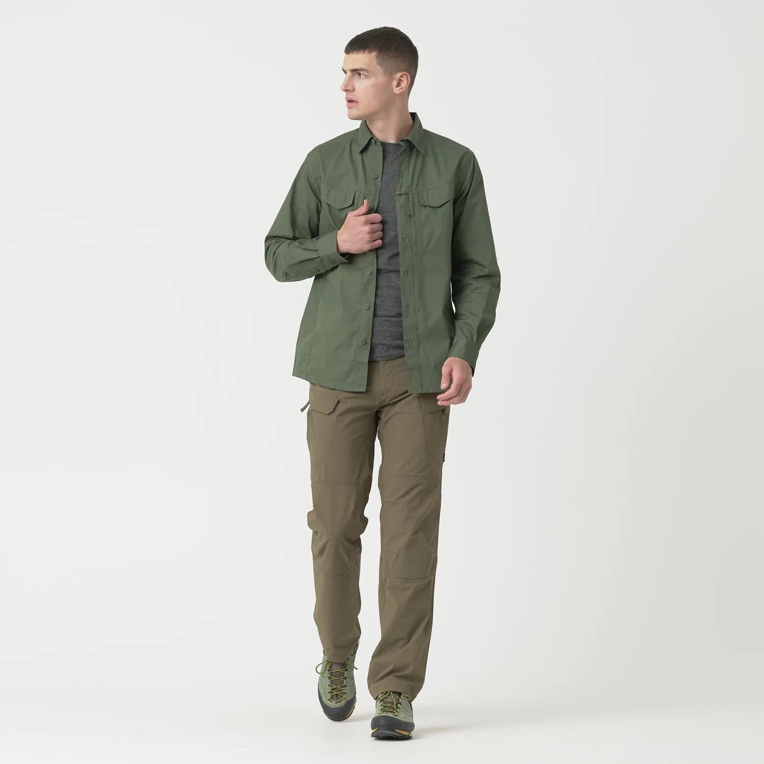 Helikon-Tex DEFENDER Mk2 košeľa s dlhým rukávom PolyCotton Ripstop, béžová – detail 1