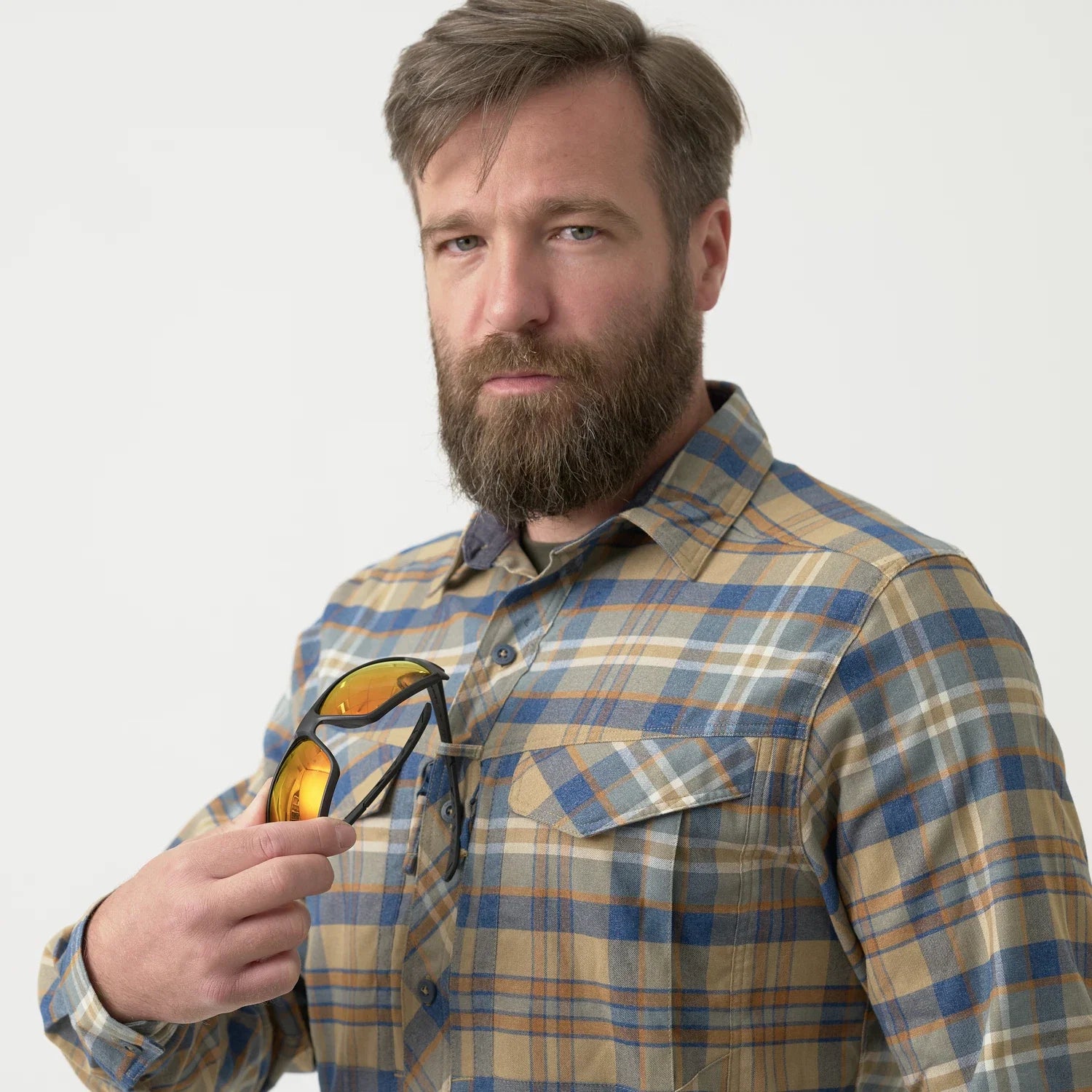 Helikon-Tex Defender Mk2 PILGRIM košeľa, Rust Plaid – detail 3