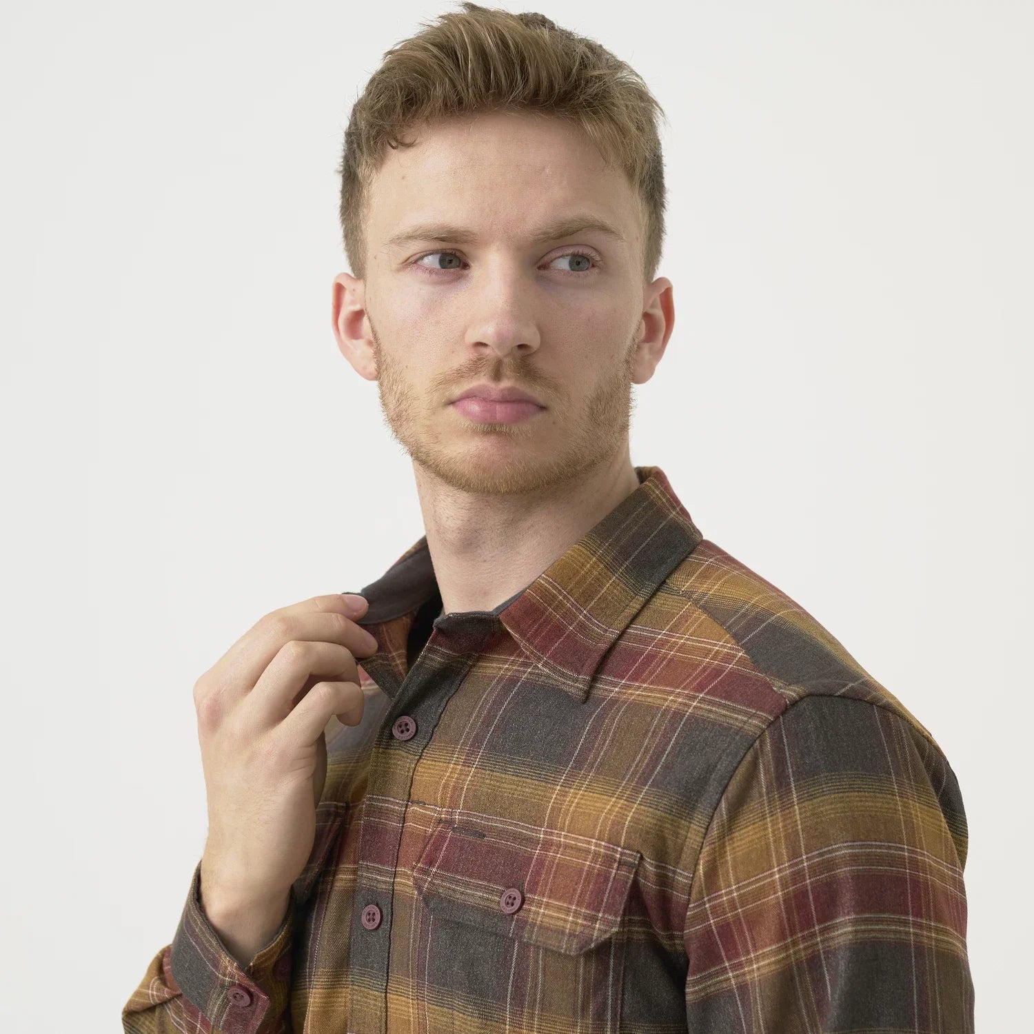 Helikon-Tex GreyMan košeľa Graphite Plaid – detail 3