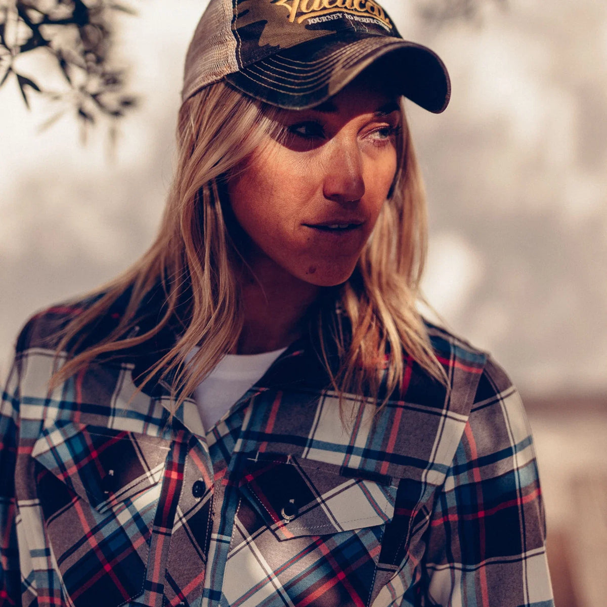 Helikon-Tex Marigold košeľa dámska - Foggy Meadow Plaid – v použití 3