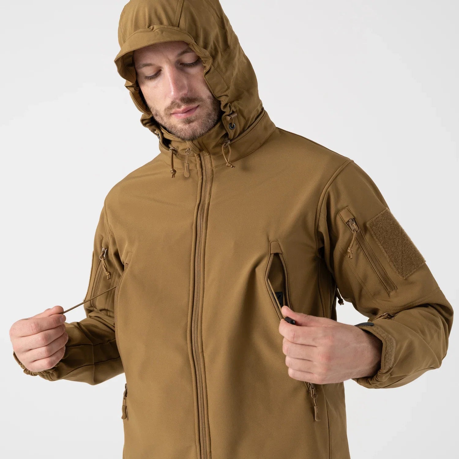 Helikon-Tex GUNFIGHTER bunda Shark Skin, Coyote – detail 8