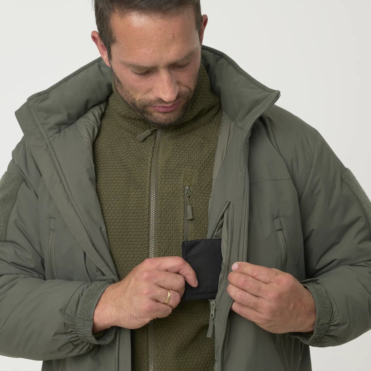 Helikon-Tex LEVEL 7 ľahká zimná bunda Climashield Apex 100g, Flecktarn – detail 6