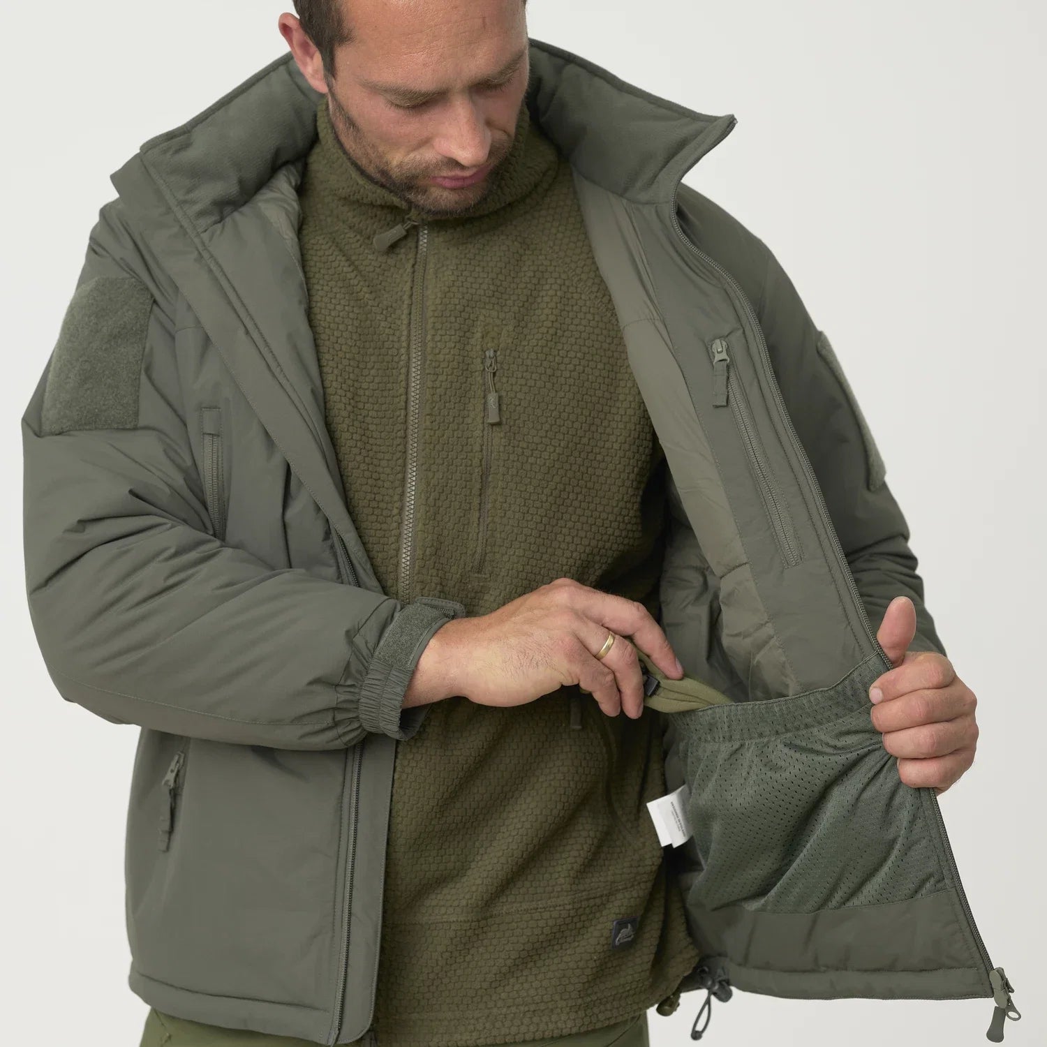 Helikon-Tex LEVEL 7 ľahká zimná bunda Climashield Apex 100g, Flecktarn – detail 7