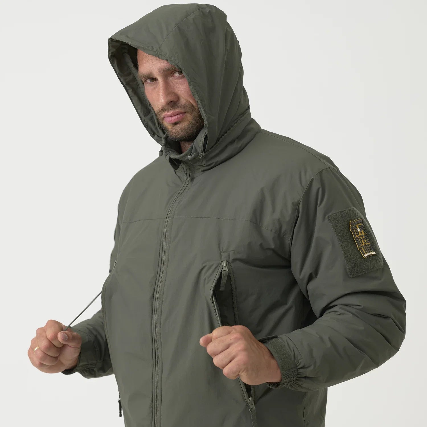 Helikon-Tex LEVEL 7 ľahká zimná bunda Climashield Apex 100g, Shadow Grey – detail 8