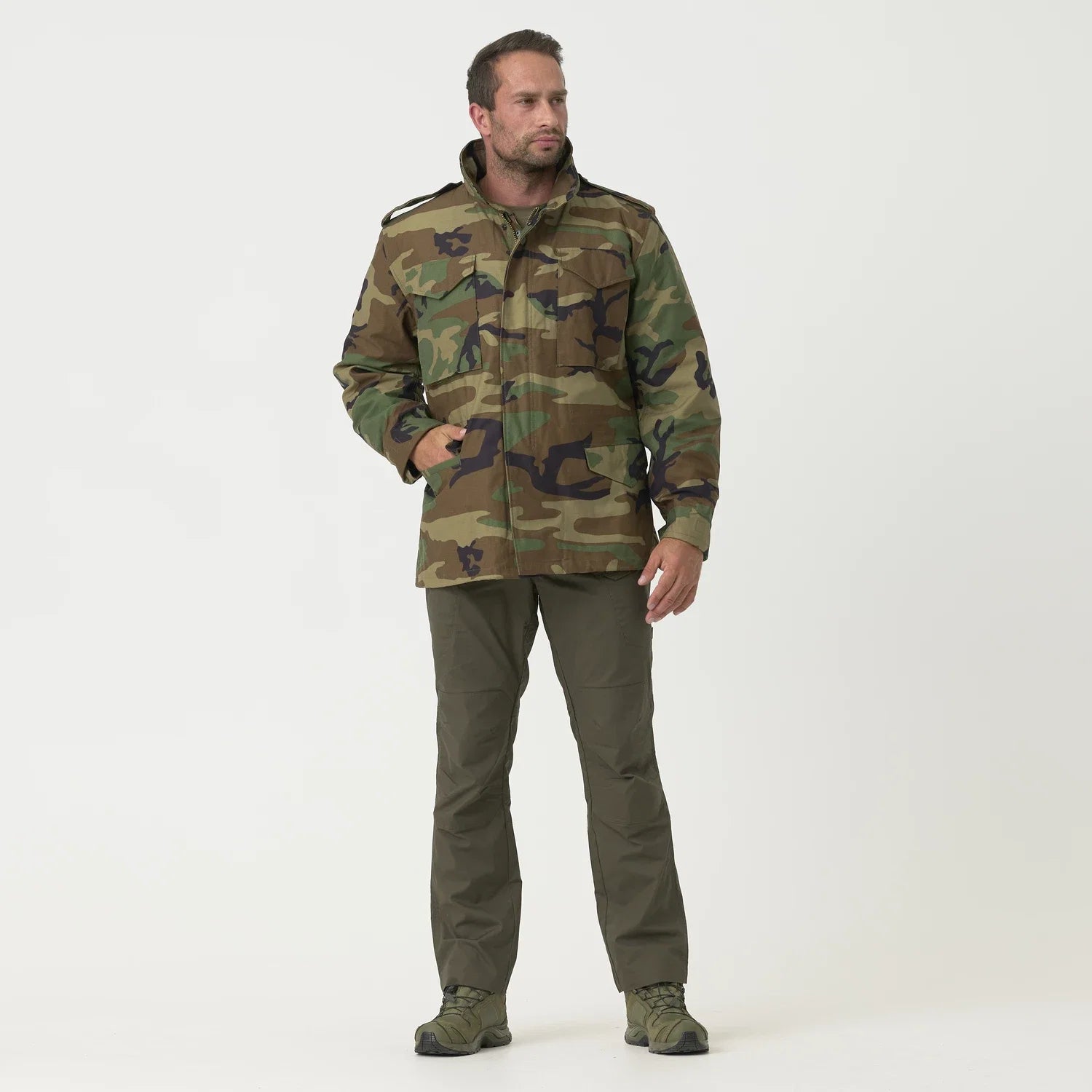 Helikon-Tex M65 bunda NyCo Sateen, čierna – detail 1