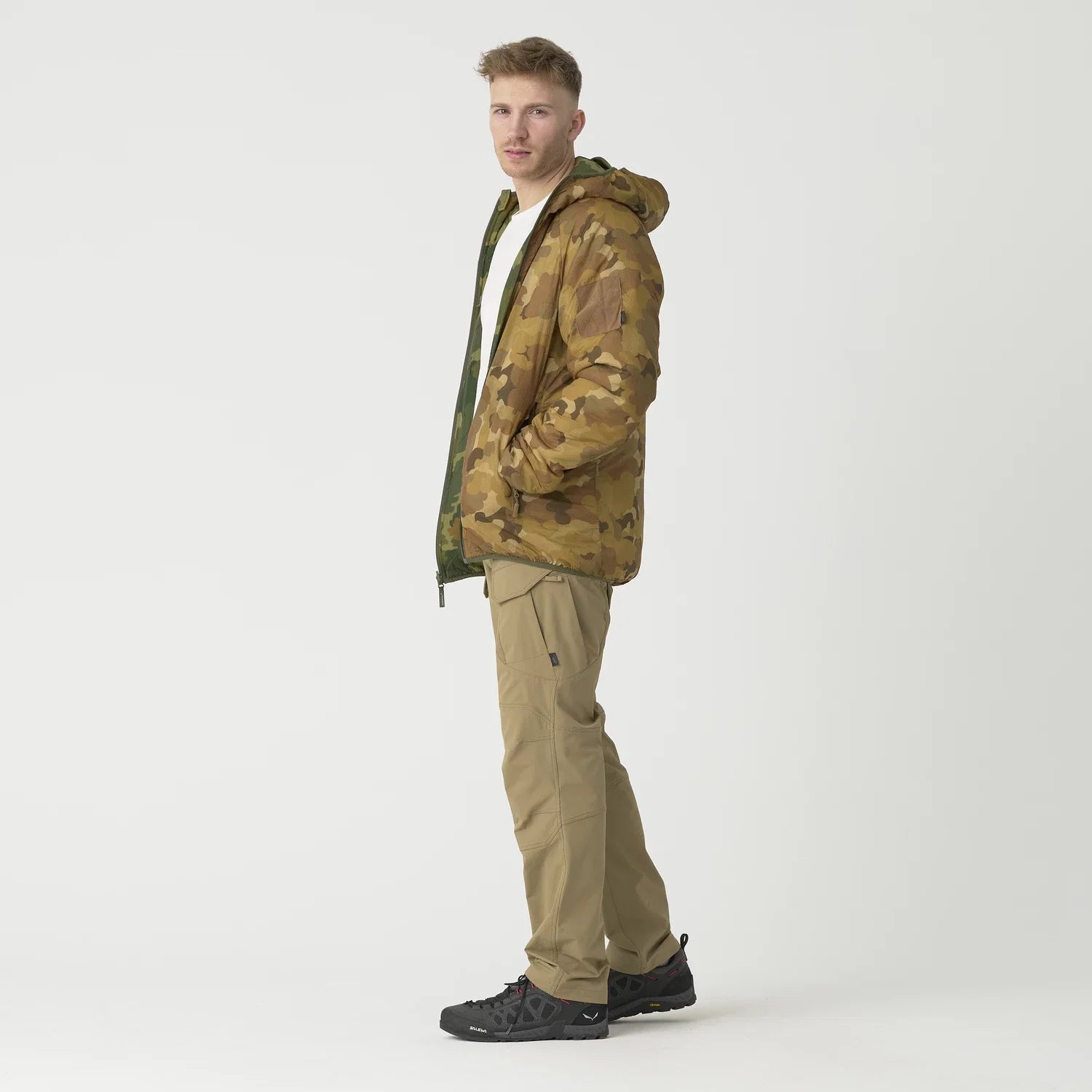 Helikon-Tex Wolfhound Obojstranná bunda Windpack, Pencott Wildwood/Pencott Snowdrift – detail 2