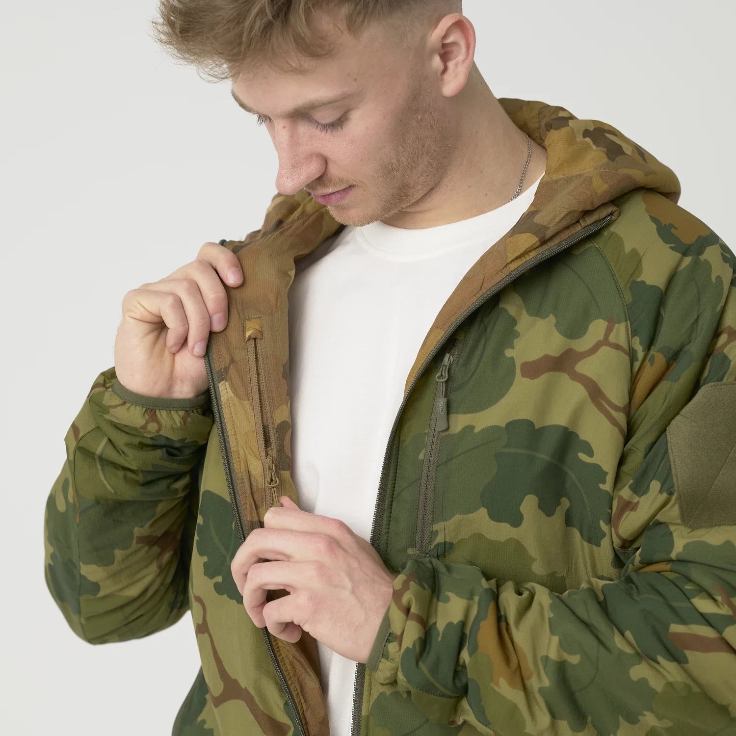 Helikon-Tex Wolfhound Obojstranná bunda Windpack, Pencott Wildwood/Pencott Snowdrift – detail 6