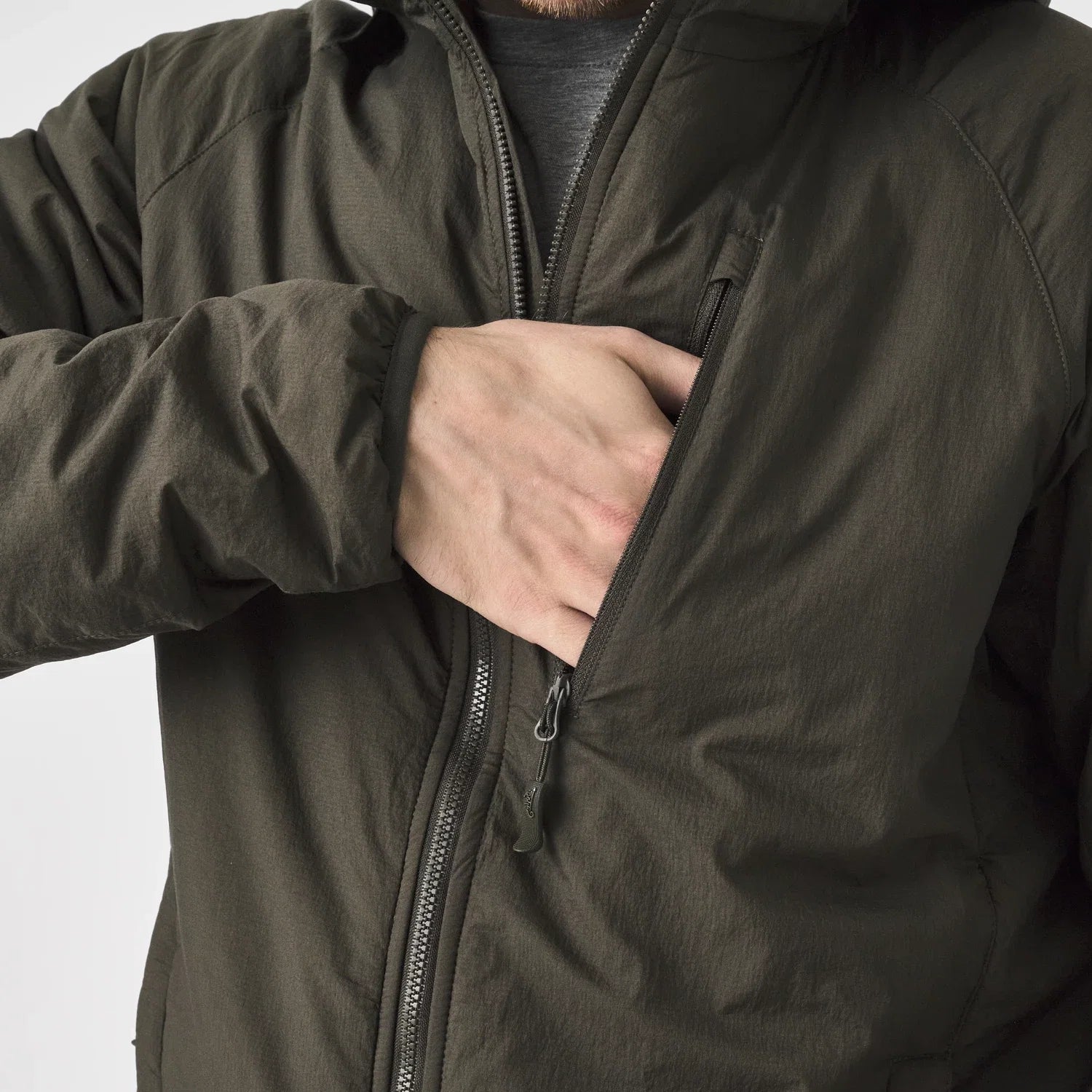 Helikon-Tex WOLFHOUND bunda s kapucňou Climashield Apex, US Woodland – detail 3