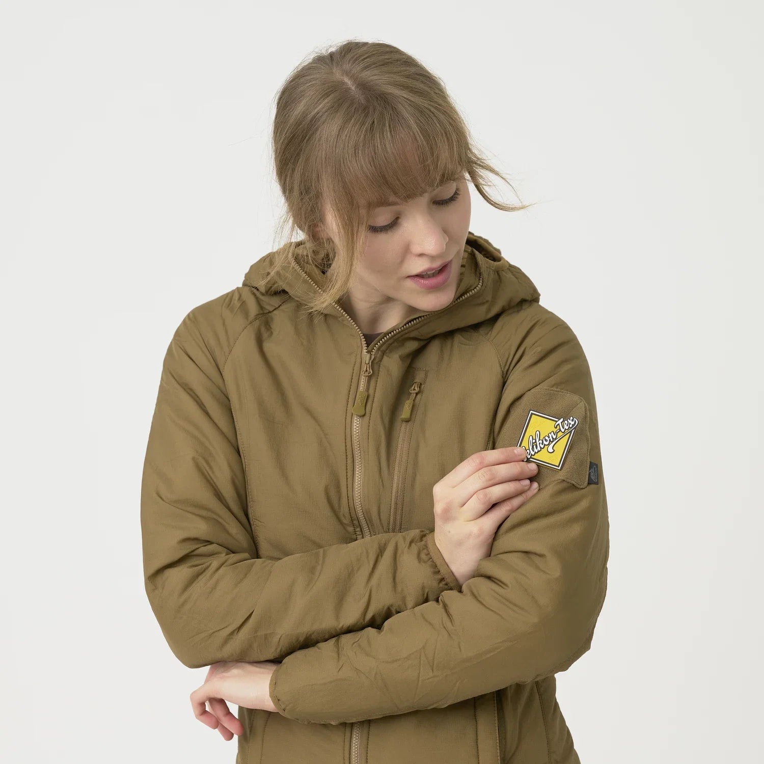 Helikon-Tex WOLFHOUND bunda dámska s kapucňou, US Woodland – detail 9
