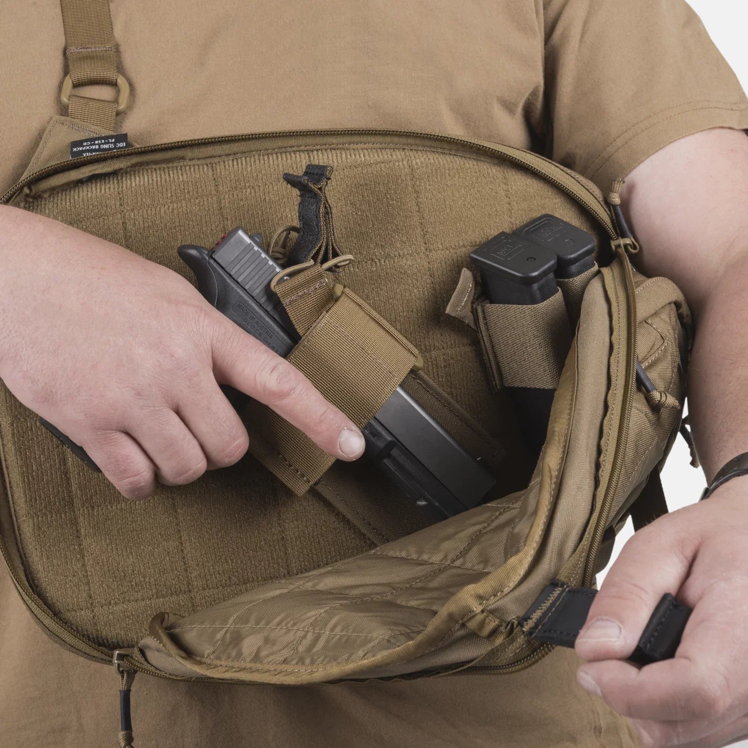 Helikon-Tex EDC Sling batoh, Shadow Grey – detail 3