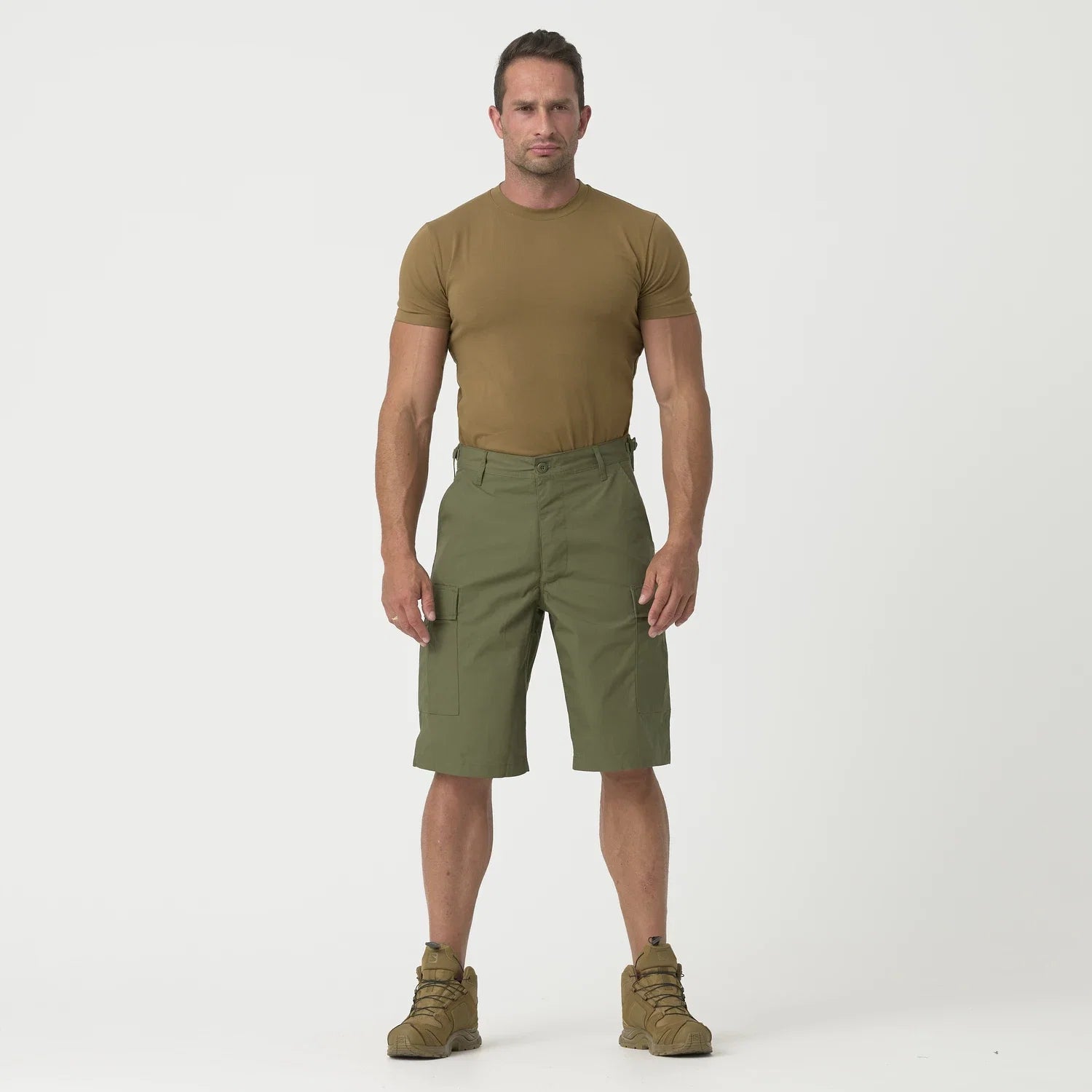 Helikon-Tex BDU krátke nohavice PolyCotton Ripstop, olivovo zelené – detail 1