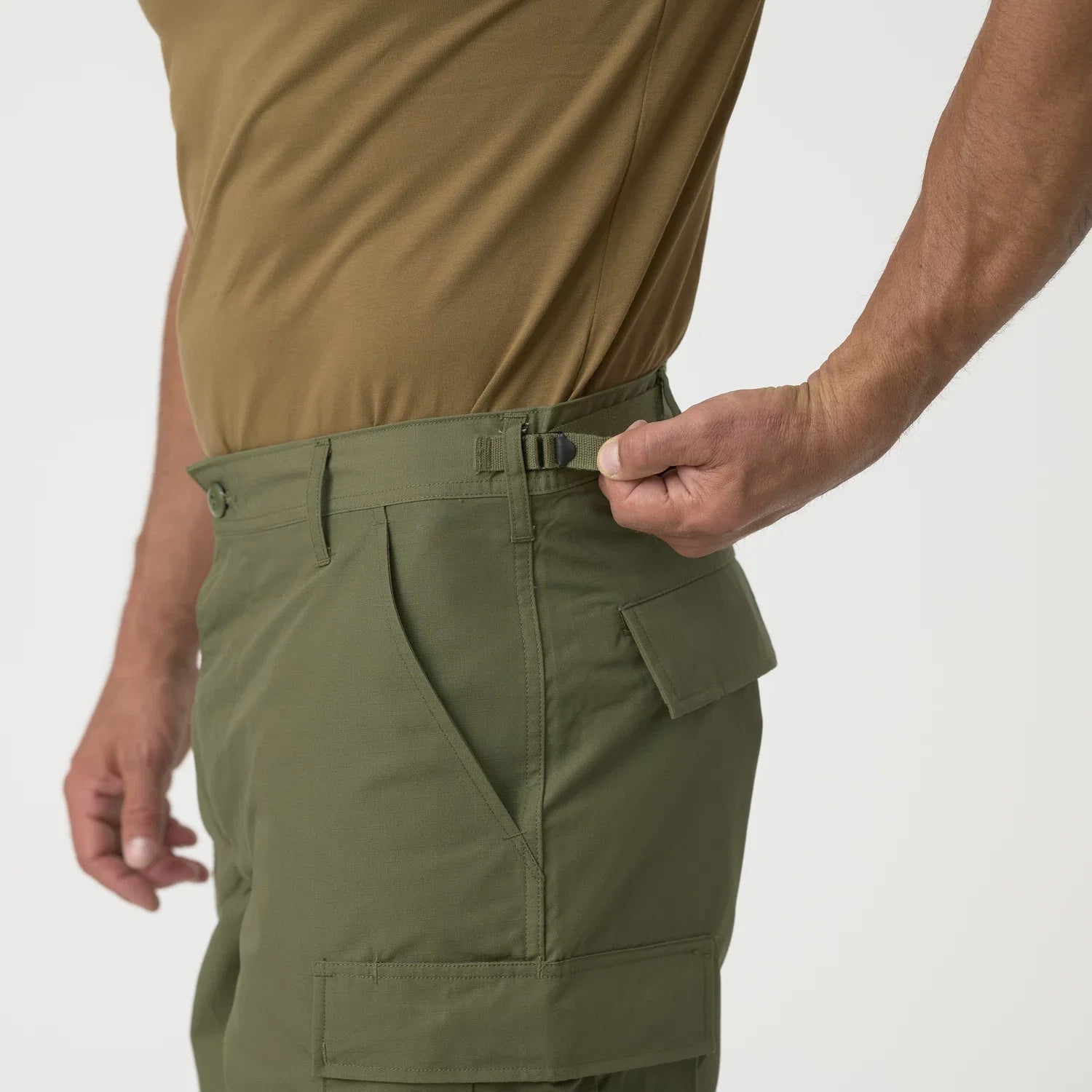 Helikon-Tex BDU krátke nohavice PolyCotton Ripstop, olivovo zelené – detail 2