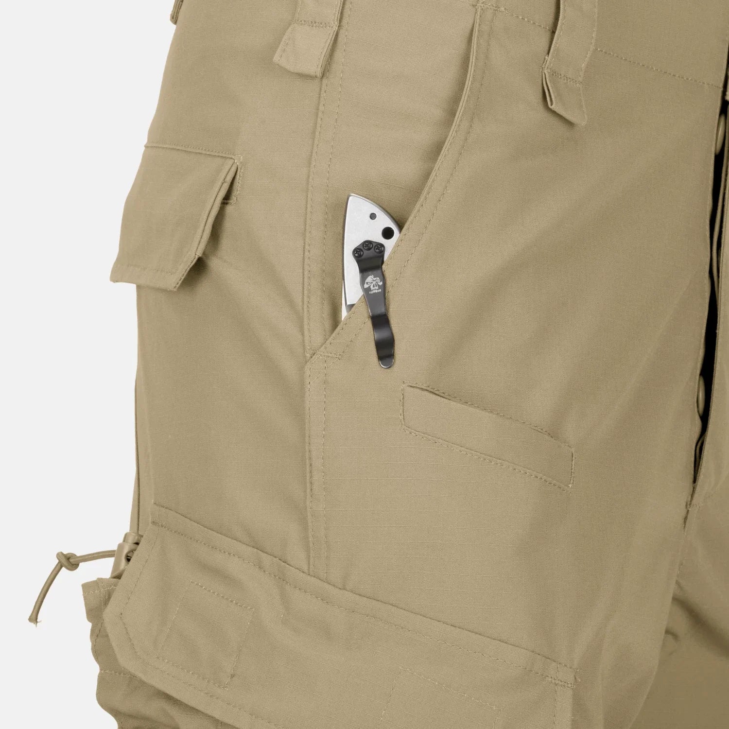 Helikon-Tex CPU nohavice Cotton Ripstop, Khaki – detail 1