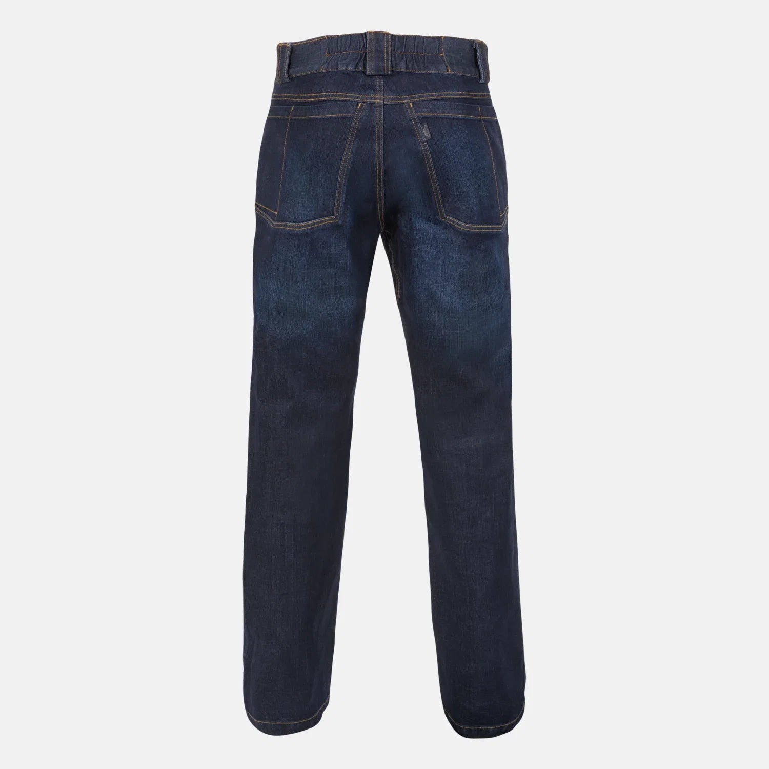Helikon-Tex GREYMAN rifle nohavice taktické Slim Denim Mid, Dark Blue – zadná strana