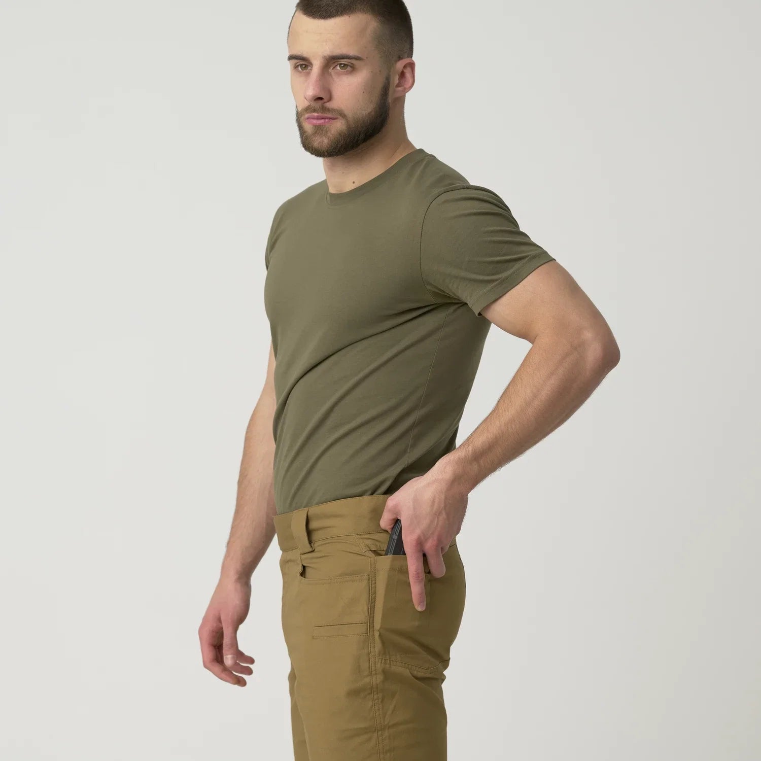 Helikon-Tex GREYMAN nohavice DuraCanvas taktické Dura Canvas, Ash Grey – detail 5