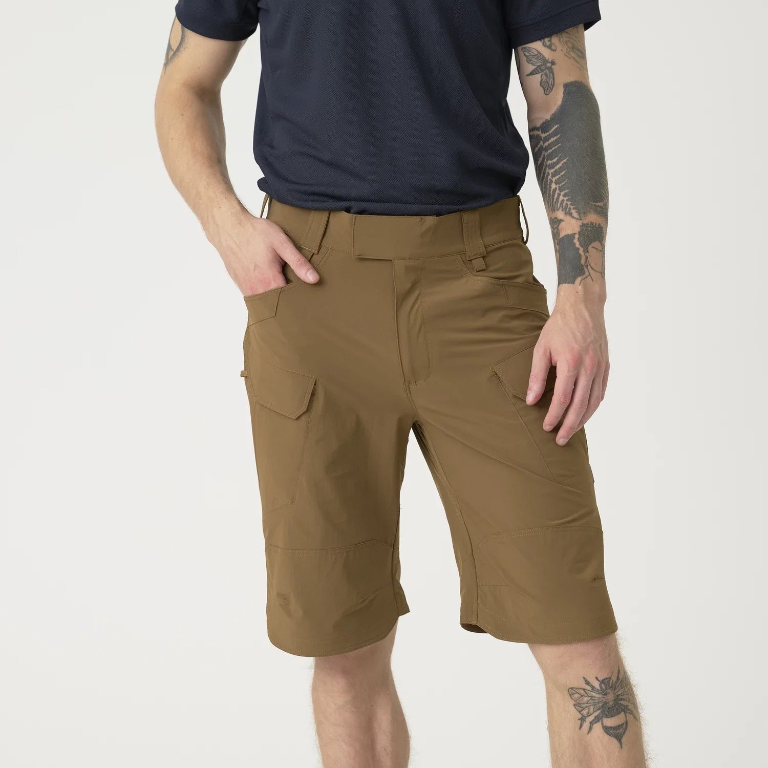 Helikon-Tex OTS 11" šortky VersaStrecth taktické outdoorové Versa Strecth Lite, Mud Brown – detail 14