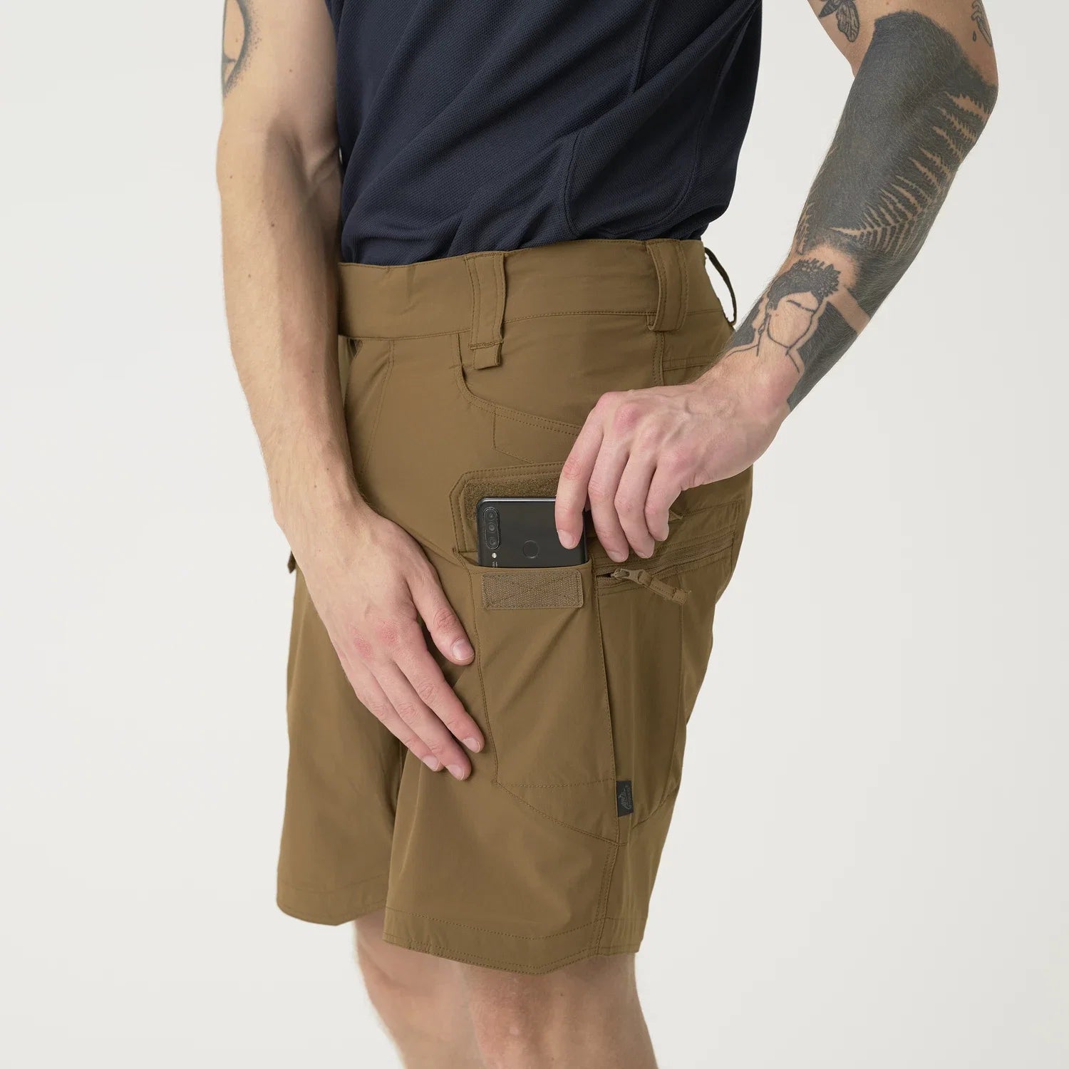 Helikon-Tex OTS 8.5" šortky VersaStretch taktické outdoorové Versa Stretch Lite, Crimson Sky / Black – detail 6