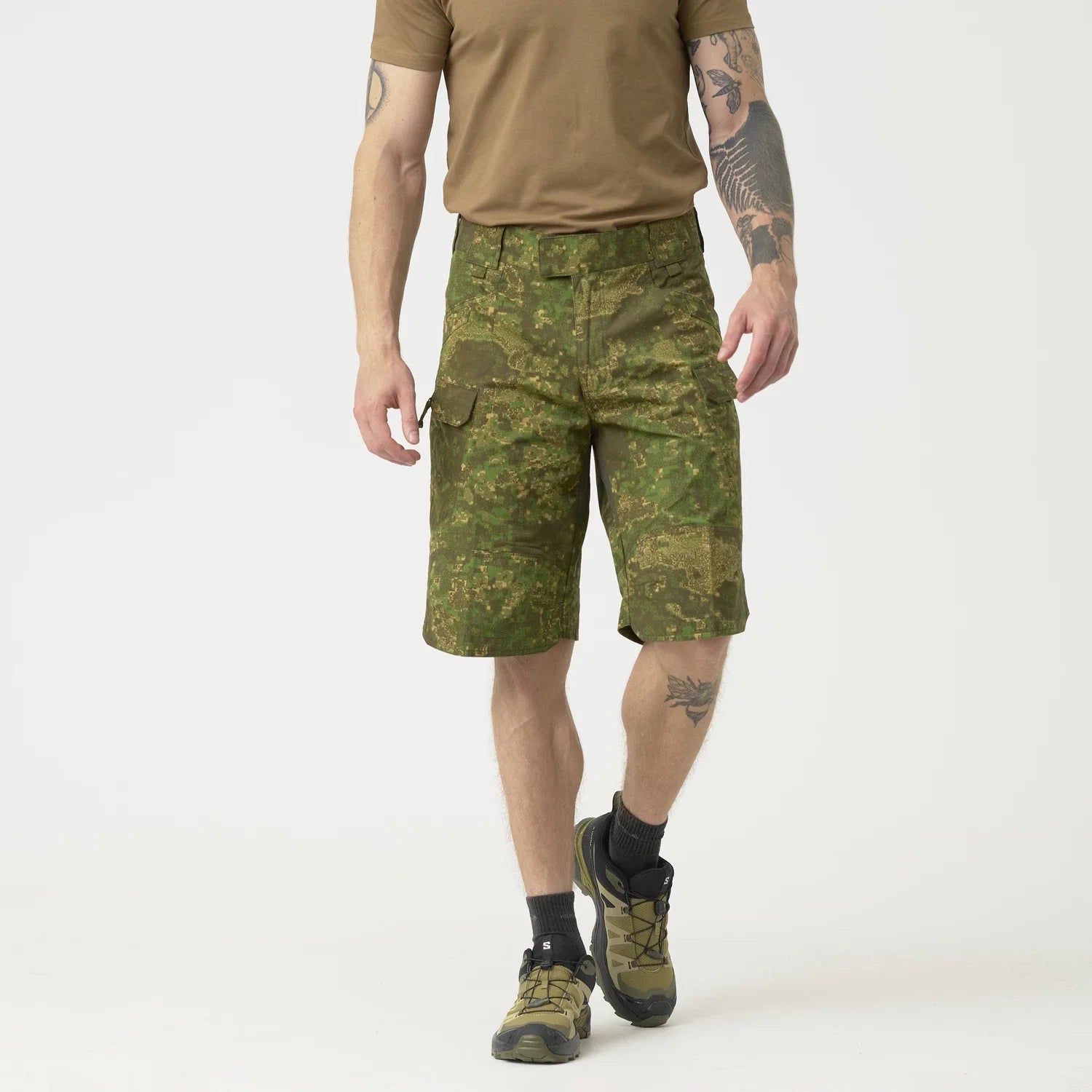 Helikon-Tex UTS Flex nohavice taktické krátke 11'' - NyCo Ripstop - PenCott WildWood™ – detail