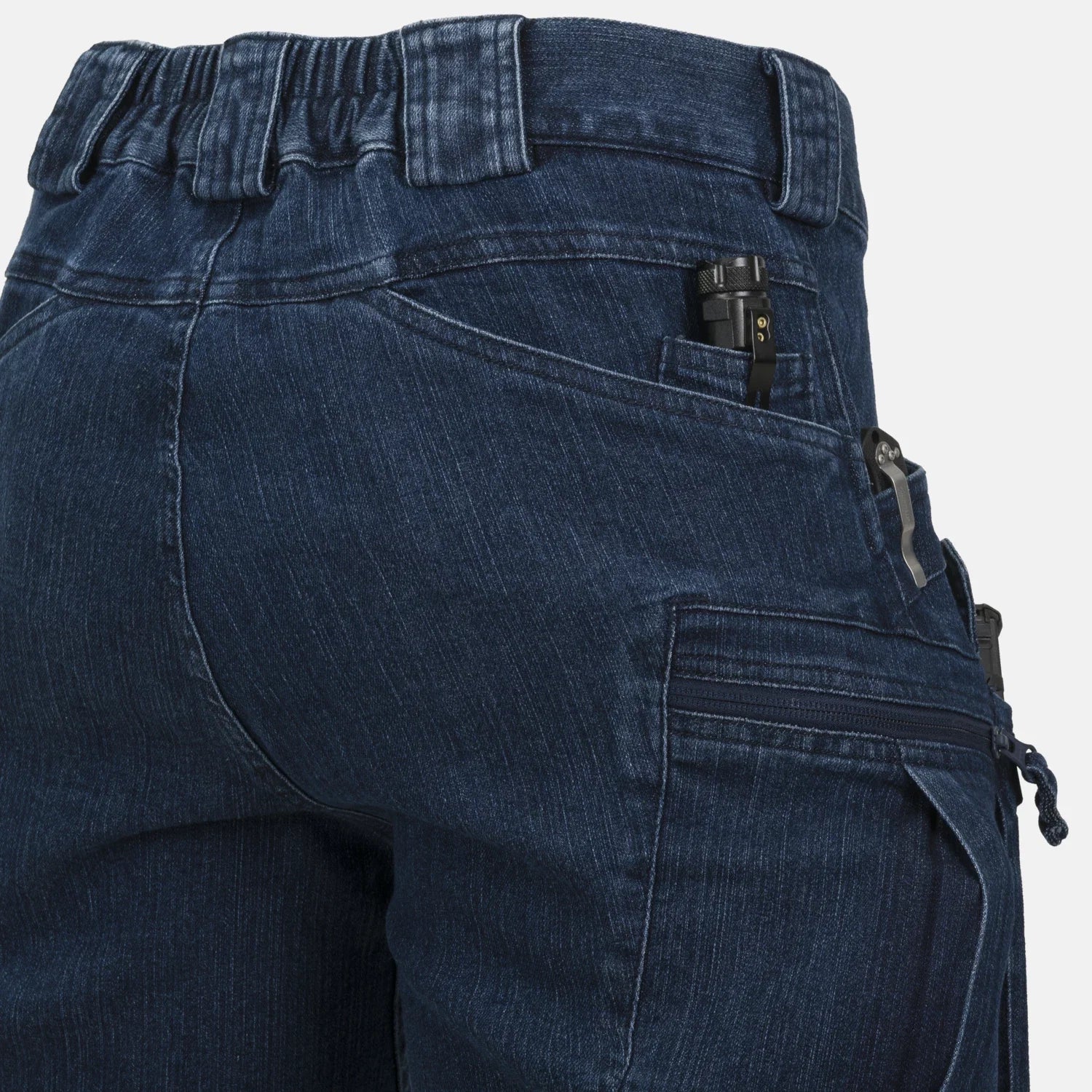 Helikon-Tex UTS krátke nohavice taktické 11'' Denim Stretch, Marine Blue – detail 6