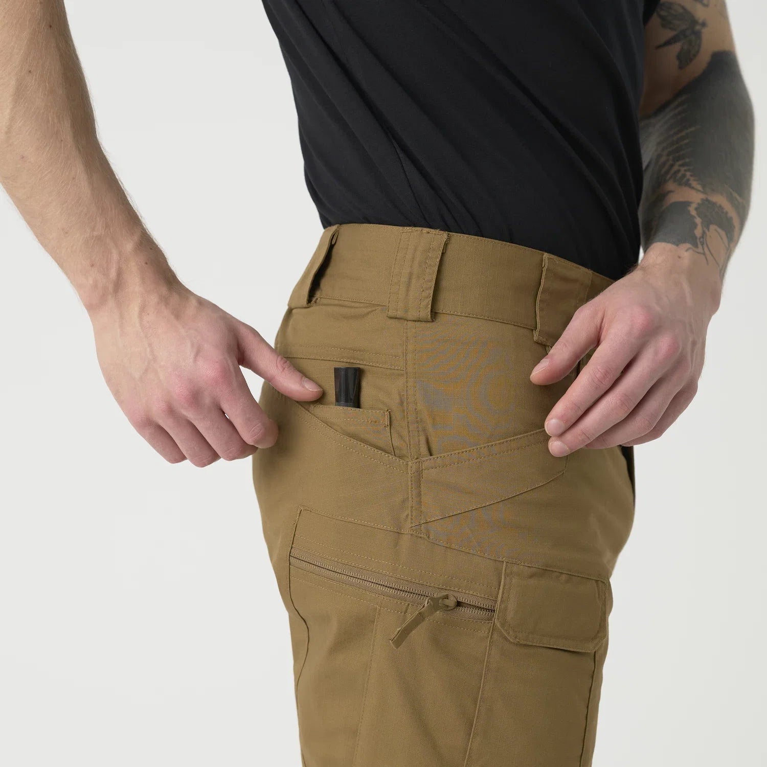 Helikon-Tex Urban Tactical nohavice Rip-Stop polycotton, čierne – detail 5