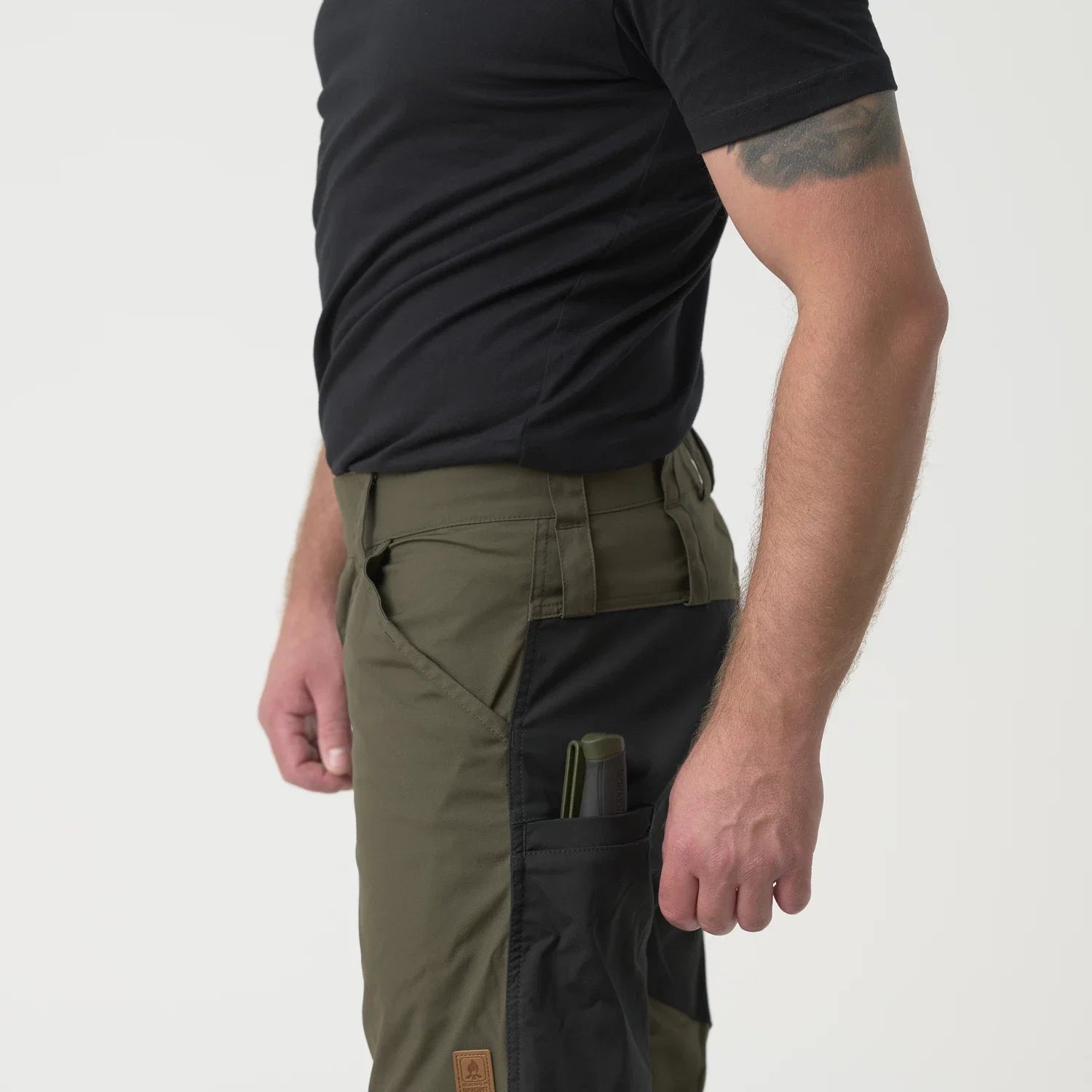 Helikon-Tex WOODSMAN nohavice, Taiga Green / Black – detail 7