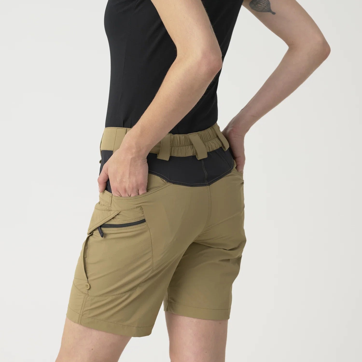 Helikon-Tex OTP krátke nohavice dámske 8,5", Taiga Green / Black – detail 5