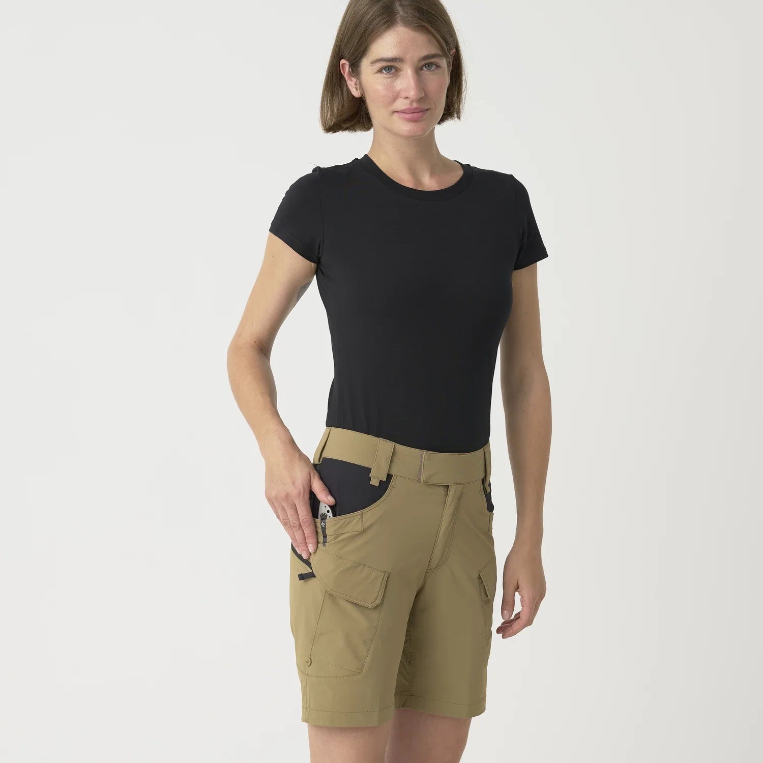 Helikon-Tex OTP krátke nohavice dámske 8,5", Taiga Green / Black – detail 6
