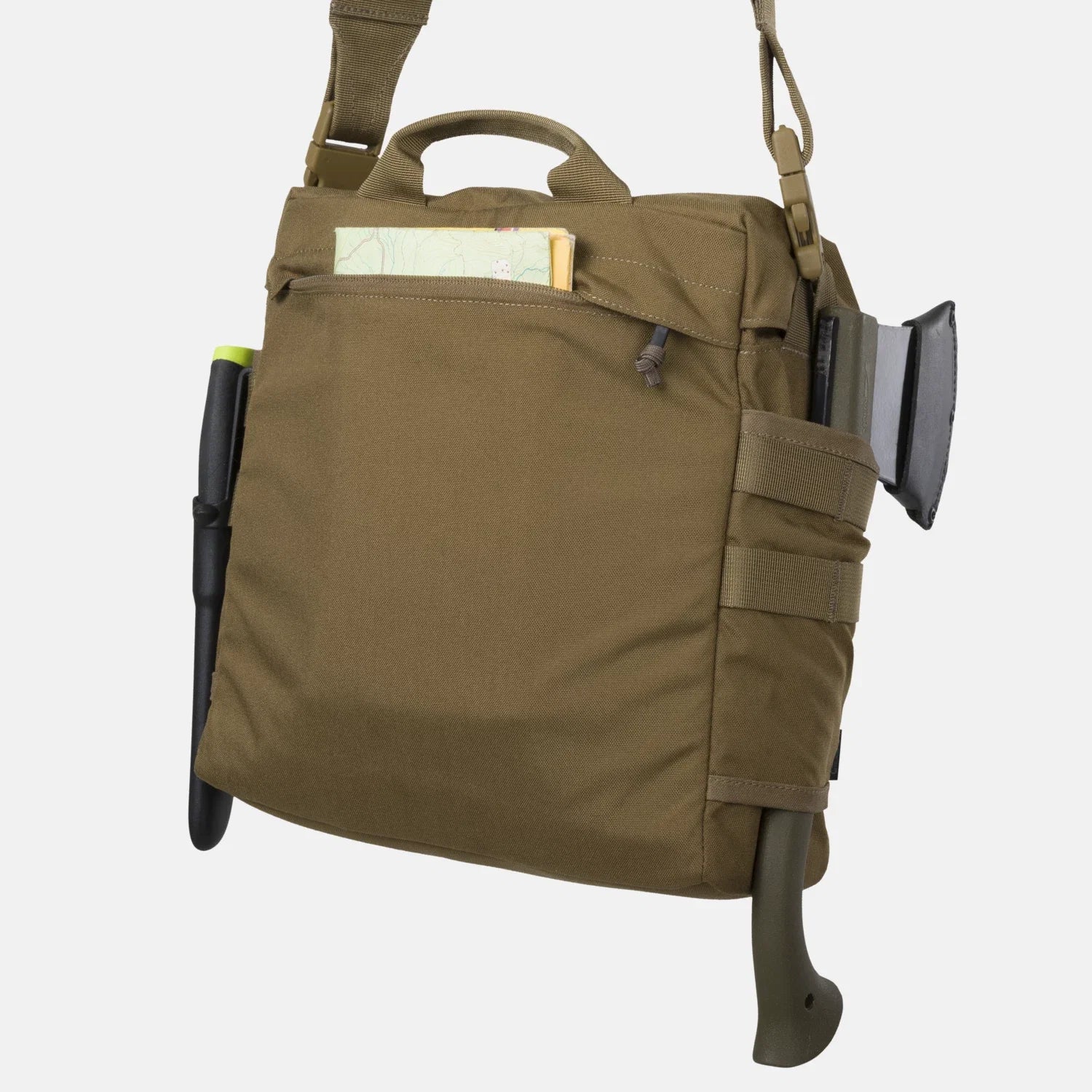 Helikon-Tex Bushcraft Haversack Bag taška cez rameno Cordura®, olivová/čierna – detail 1
